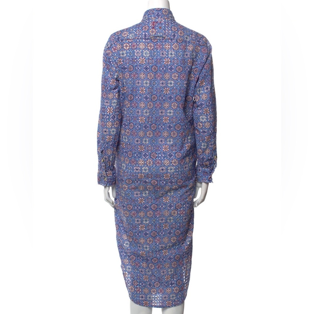 Solid & Striped 100% Eyelet Cotton Woven Button Down Long Shirtdress/Coverup